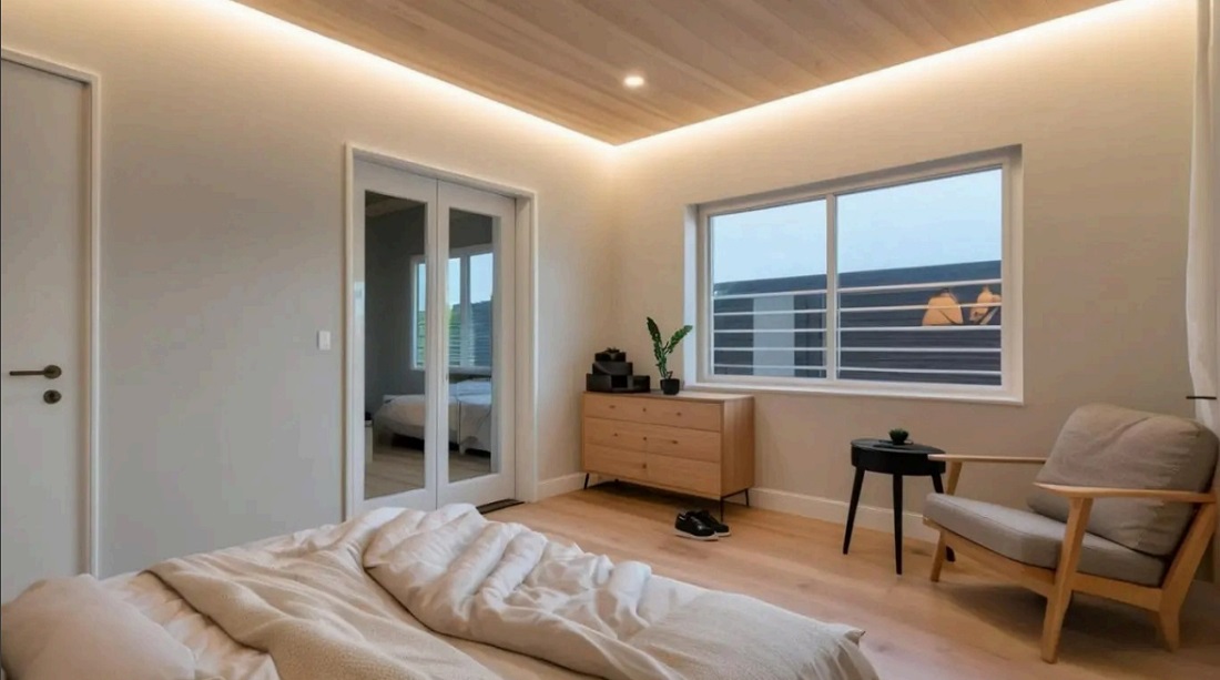 Chambre à coucher moderne, conçue par un prometteur immobilier expert en promotion immobilière à Madagascar