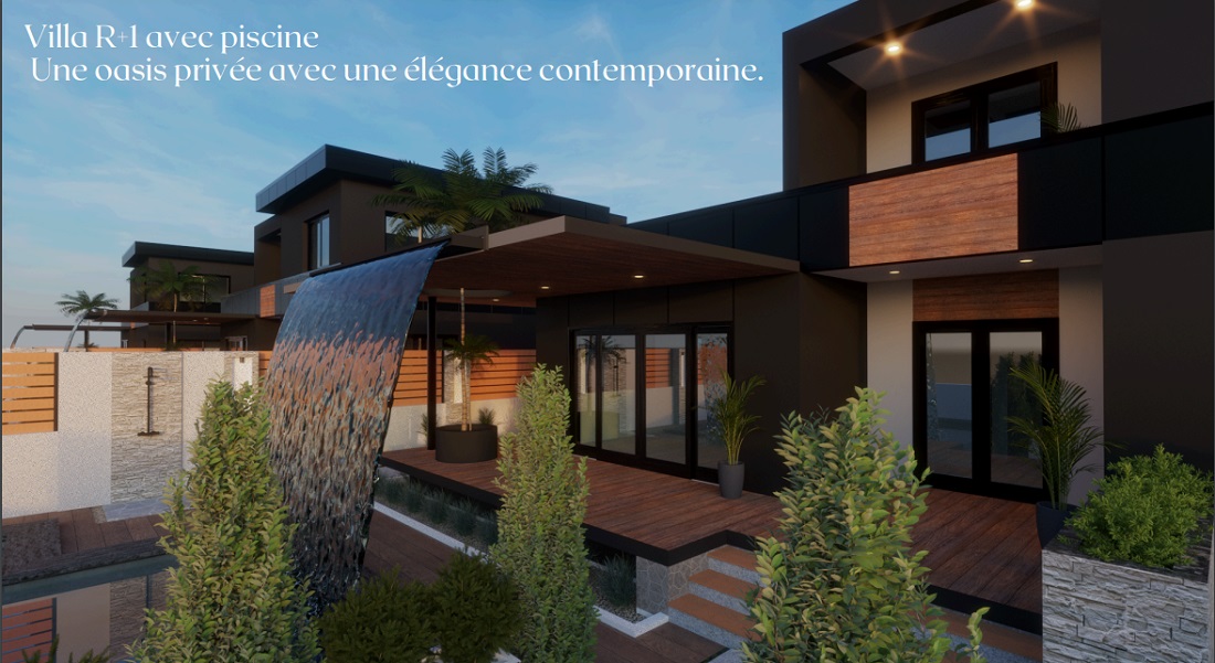 Modèle de villa R1 proposé par NVM, promoteur immobilier à Madagascar
